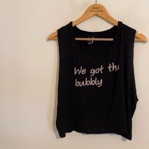 WINSDOR WE GOT THE BUBBLY BLACK TANK MEDIUM